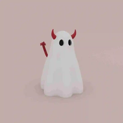 halloween special cute devil ghost 3d models download creality cloud fictional characters 3d print model - Mito3D