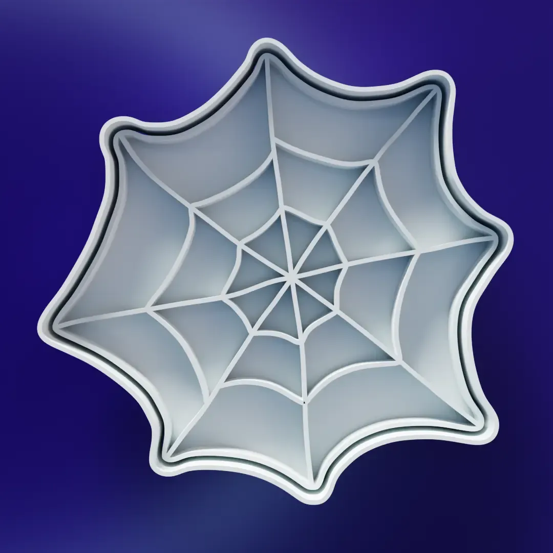 halloween spiderweb cookie cutter 3d models download creality cloud 3D print model - Mito3D