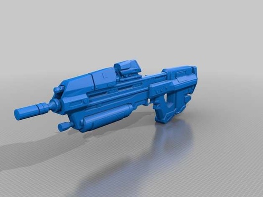 halo asault rifle ma37 3d models download creality cloud toy guns 3d print model - Mito3D