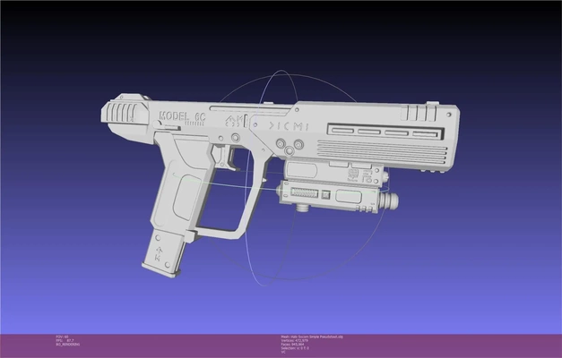 halo odst socom pistolet base modèle 3d modèles télécharger créalité nuage 3d print model - Mito3D