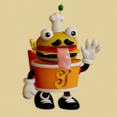 hamburger boy 3d models download creality cloud 3d print model - Mito3D