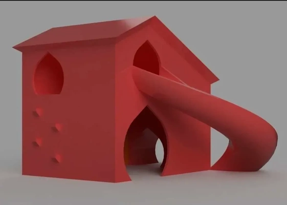 hámster casa diapositiva 3d modelos descargar crealidad nube 3d print model - Mito3D