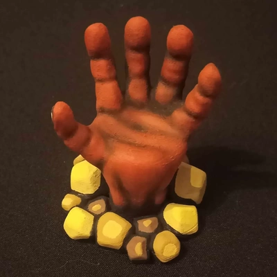 mano profundo indefenso 3d modelos descargar crealidad nube 3d print model - Mito3D