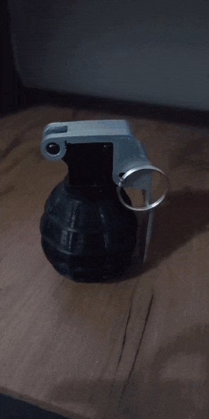 hand grenade m75 lighter case 3d models download creality cloud 3D print model - Mito3D