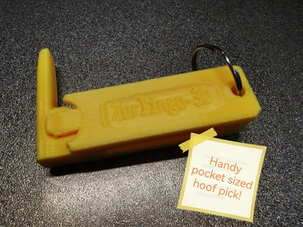 handy pocket sized hoof pick keyring Gadgets & Electronics 3d print model - Mito3D