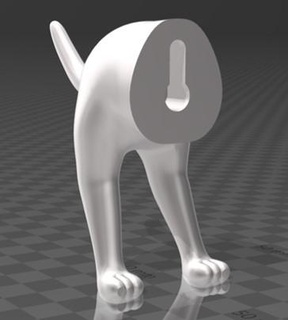 hanger - dog butt leash hook holder Others 3d print model - Mito3D