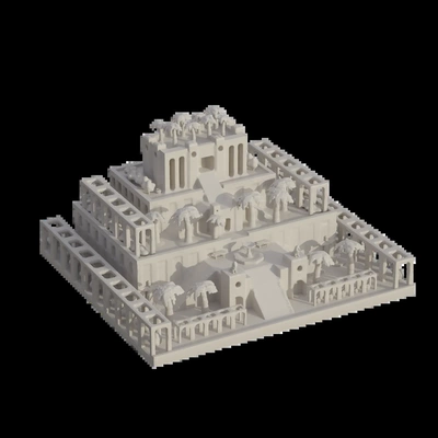 hanging gardens of babylon 3d models download creality cloud historical buildings 3d print model - Mito3D