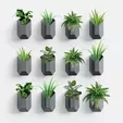 hanging wall planters 3d models download creality cloud Grasses 3d print model - Mito3D