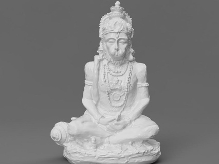 Hanuman exemplar humano devoção personagens 3d print model - Mito3D