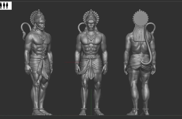 hanuman 3d modèles télécharger créalité nuage 3d print model - Mito3D