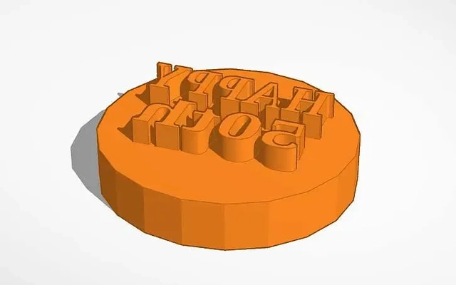 feliz 50th biscoito stamper 3d modelos baixar crialidade nuvem 3d print model - Mito3D