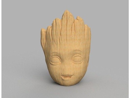 happy baby groot planter Nature & Plants 3d print model - Mito3D