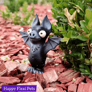 happy bat - print place halloween toy 3d models download creality cloud Flying Animals 3d print model - Mito3D