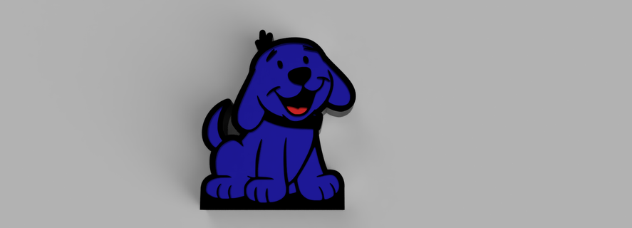 mutlu köpek aydınlatma 3d print model - Mito3D