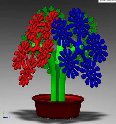 feliz flor 3d modelos baixar crialidade nuvem 3d print model - Mito3D