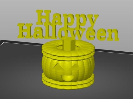 heureux Halloween citrouille 3d print model - Mito3D