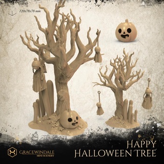 happy halloween tree Others 3d print model - Mito3D