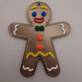 happy holidays gingerbread boy Characters 3d print model - Mito3D