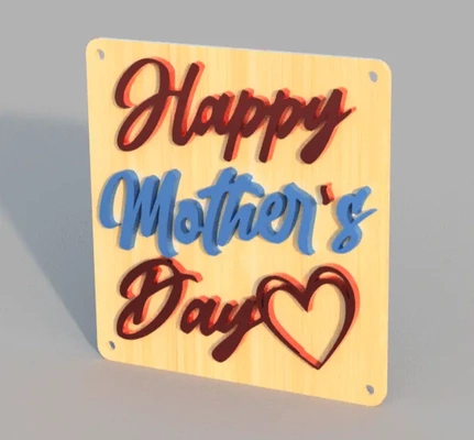 happy mother's day 3d models download creality cloud 3d print model - Mito3D