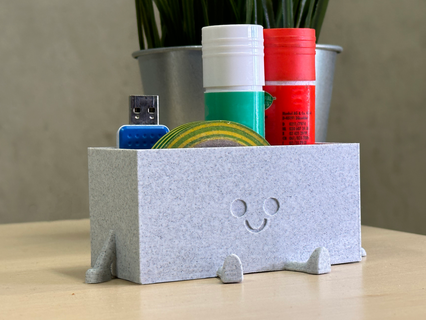 heureux séance longue pot Ménage 3d print model - Mito3D