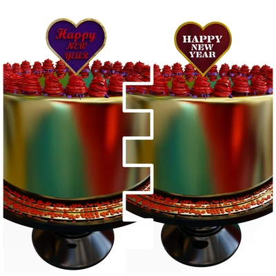 happy year cake toppers 2 models 3d download creality cloud 3d print model - Mito3D