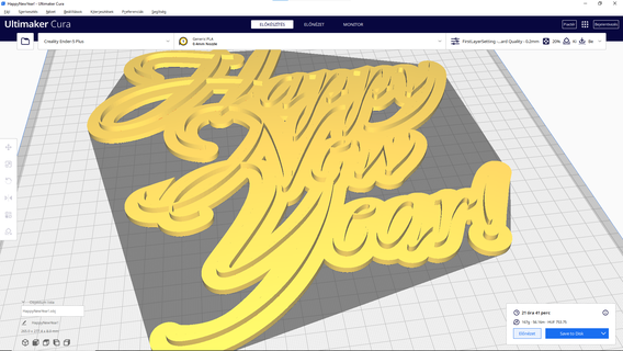 happy year creative 3d text Others 3d print model - Mito3D