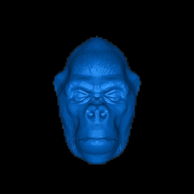 harambe cabeça 3d modelos baixar crialidade nuvem 3d print model - Mito3D