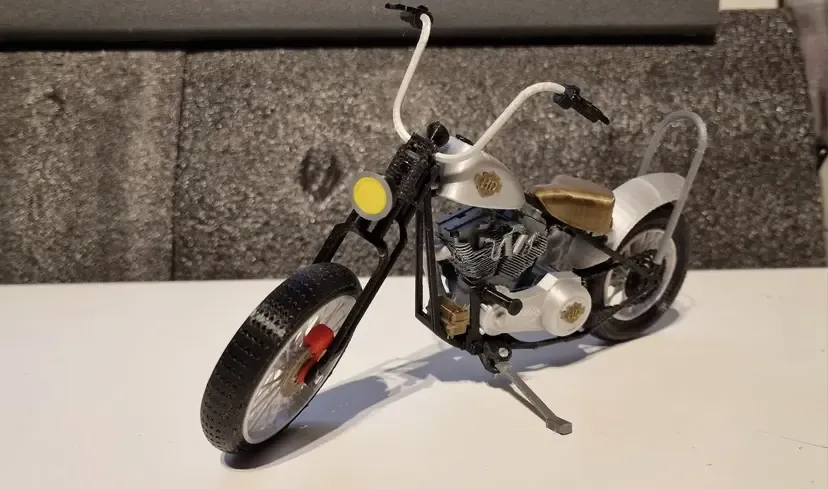 harley davidson motocicleta 3d modelos descargar crealidad nube 3D print model - Mito3D