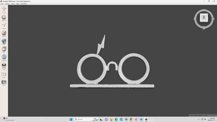 harry potter glasses 3d models download creality cloud 3d print model - Mito3D