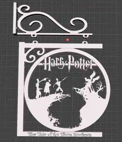 harry potter tale of three brothers 3d models download creality cloud home decor 3d print model - Mito3D