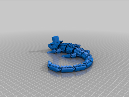 chapéu lagarto animais 3d print model - Mito3D