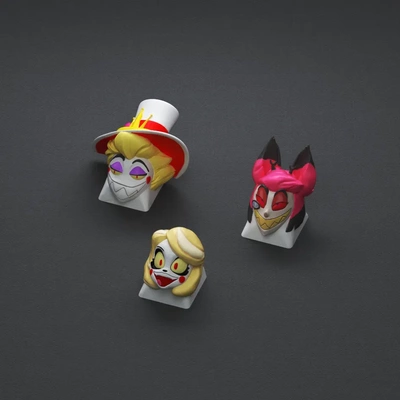 hazbin hotel keycaps 3d modelos baixar crialidade nuvem 3d print model - Mito3D