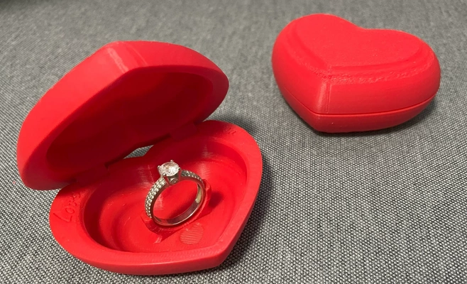 heart shaped anillo caja 3d modelos descargar crealidad nube 3d print model - Mito3D