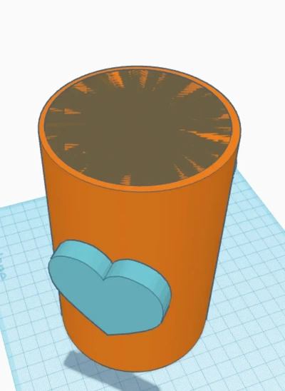 cœur tasse 3d modèles télécharger créalité nuage 3d print model - Mito3D