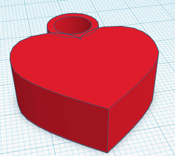 cuore portachiavi 3d print model - Mito3D