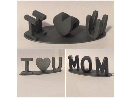 cœur maman 2 vue art mère journée idée 3d print model - Mito3D