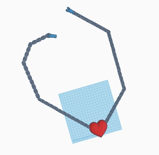 heart necklace Fashion 3d print model - Mito3D