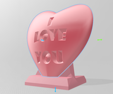 cœur supporter l'amour 3d print model - Mito3D