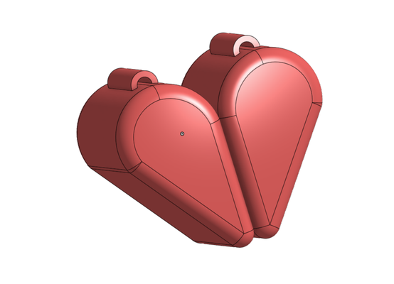 heart two halves 3d models download creality cloud jewellery 3d print model - Mito3D