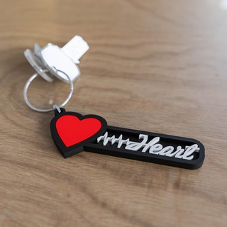 heartbeat keychain Others 3d print model - Mito3D