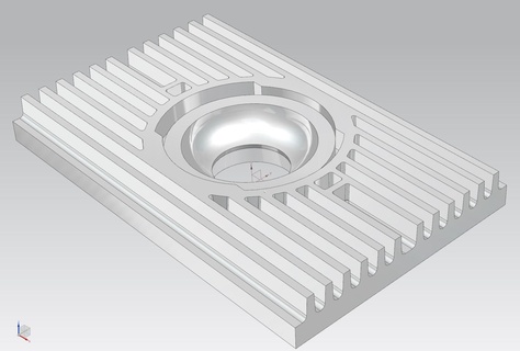 dissipateur chaleur assiette sable fonderie modèle industriel équipement 3d print model - Mito3D