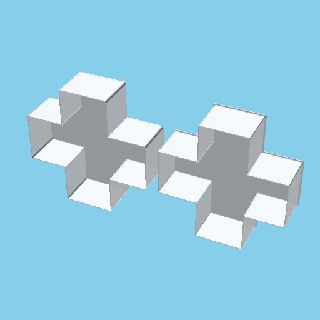 heavy greek cross nestable box v2 Others 3d print model - Mito3D