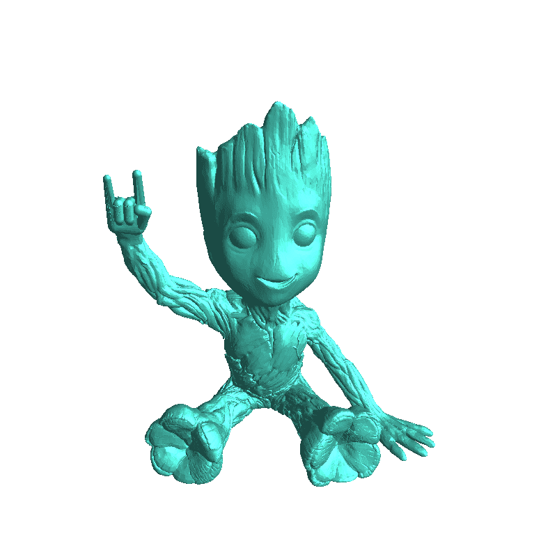 pesado metal groot ficticio caracteres 3D print model - Mito3D