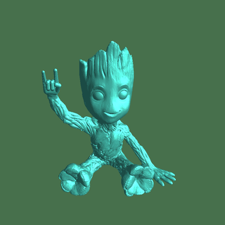 ağır metal Groot kurgusal karakterler 3d print model - Mito3D