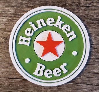 Heineken bar Coaster 3d print model - Mito3D