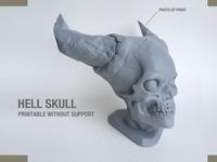 hell skull 3d models download creality cloud monsters 3d print model - Mito3D