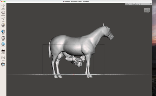 hentai girl tied to horse nsfw 3d models download creality cloud 3d print model - Mito3D