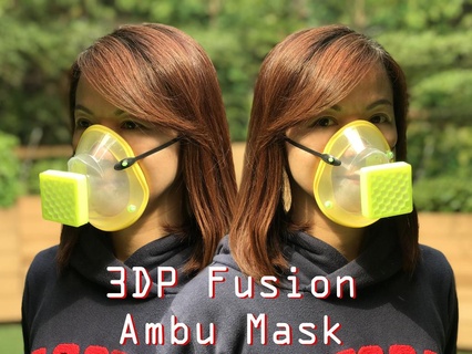 hepa ambu maschera bvm fusione covid 19 3d print model - Mito3D
