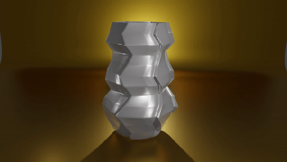 hex edge vaso casa decoração 3d print model - Mito3D