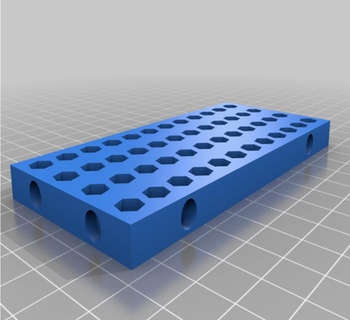 hexadécimal bit titulaires 1 4 vis percer morceaux machinerie équipement 3d print model - Mito3D